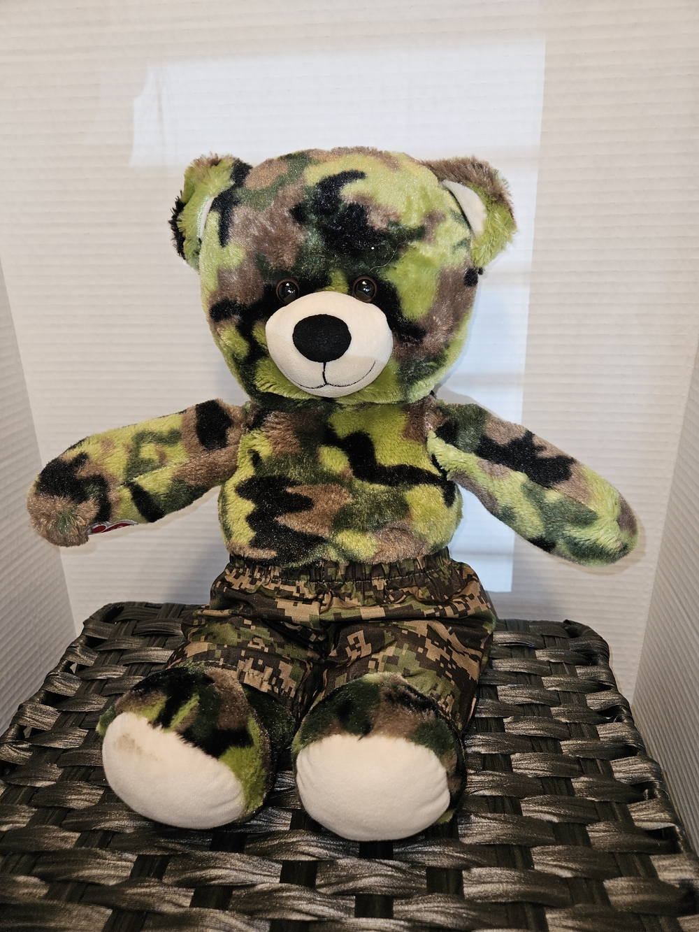 Build-A-Bear Camouflage Green Brown Plush Bear